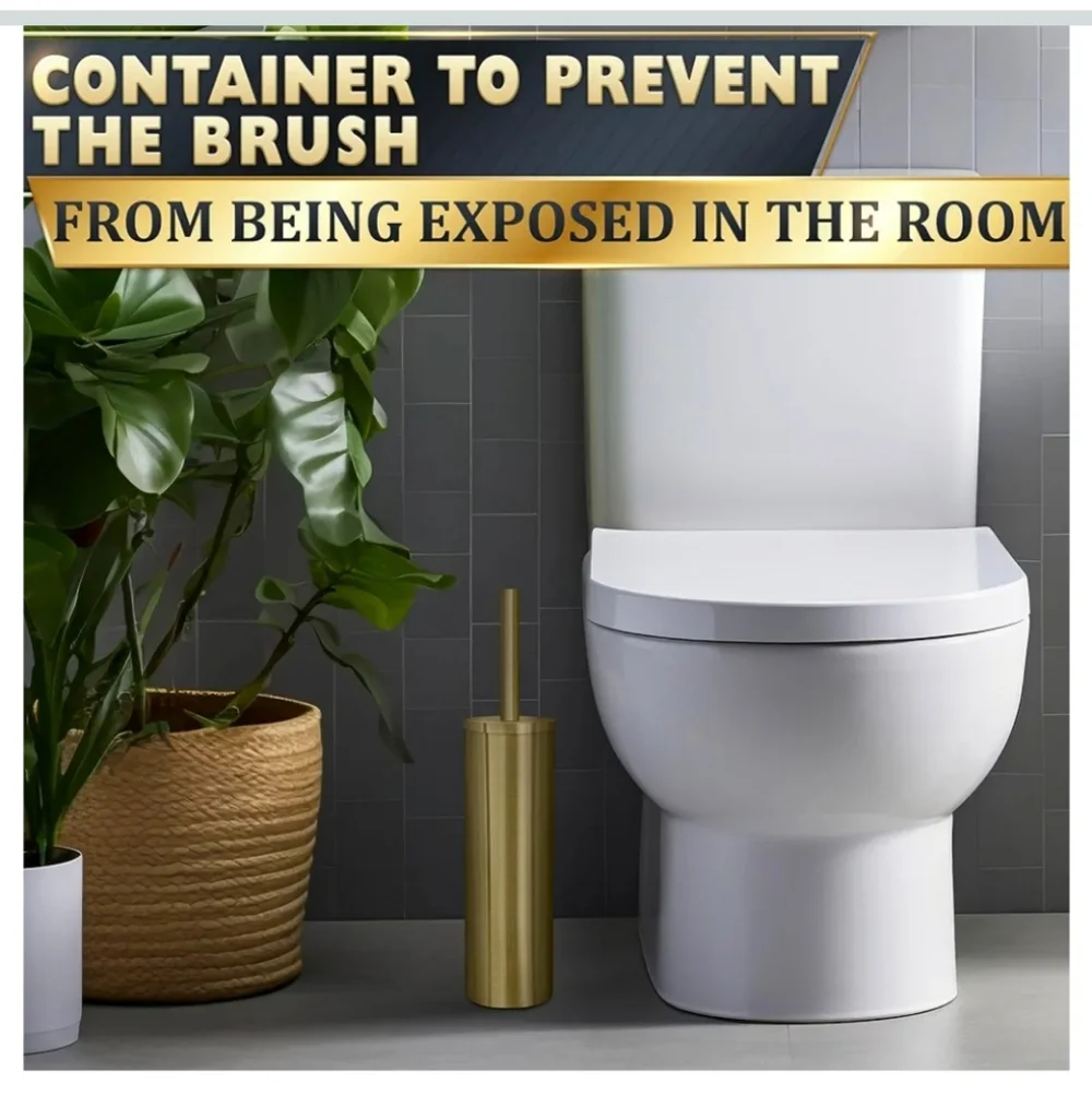 Gold Toilet Brush Set